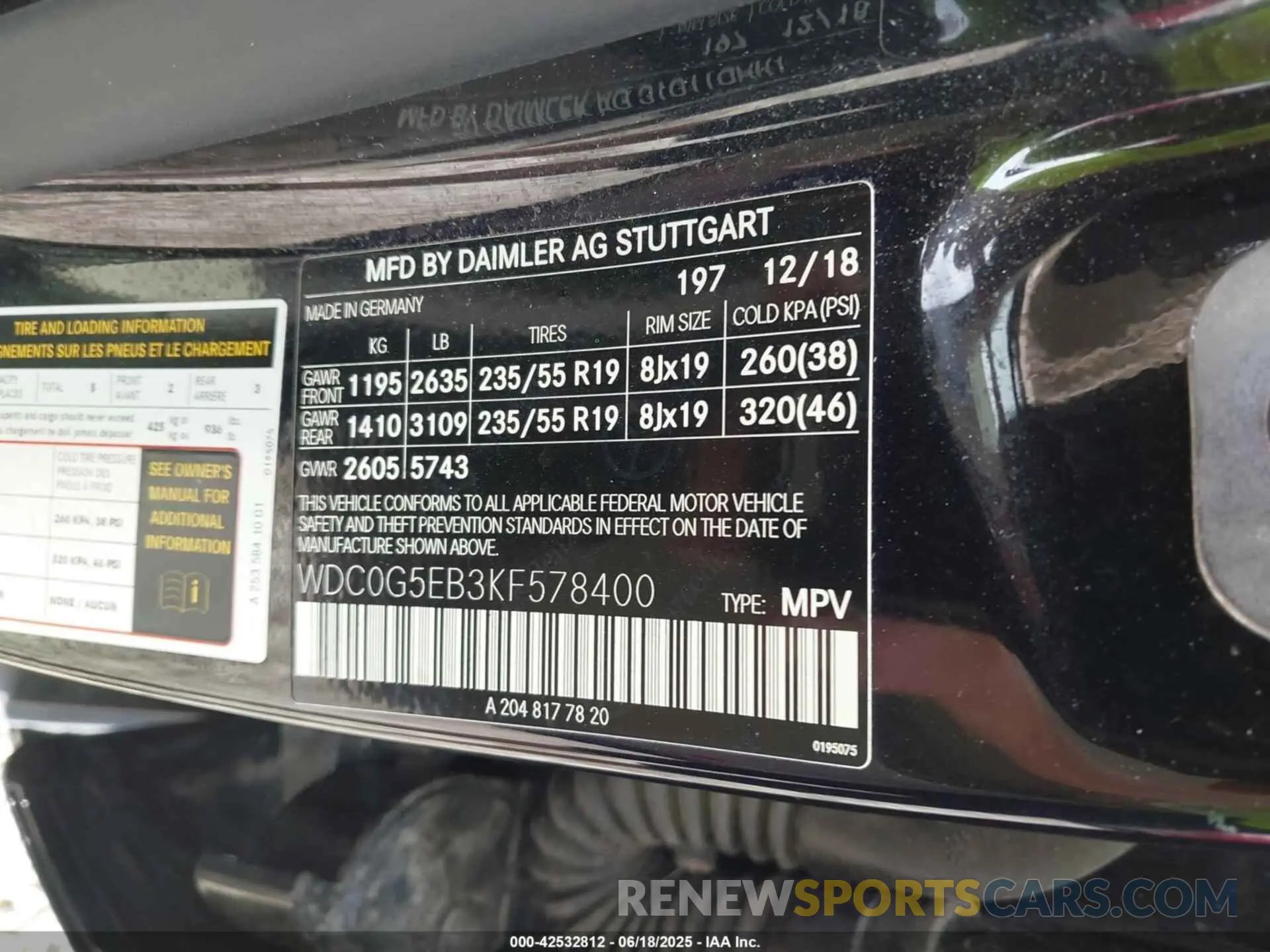9 Photograph of a damaged car WDC0G5EB3KF578400 MERCEDES-BENZ GLC 350E 2019
