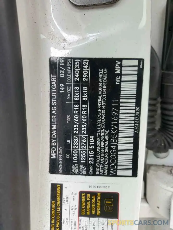 16 Фотография поврежденного автомобиля WDC0G4JB5KV169711 MERCEDES-BENZ GLC-CLASS 2019