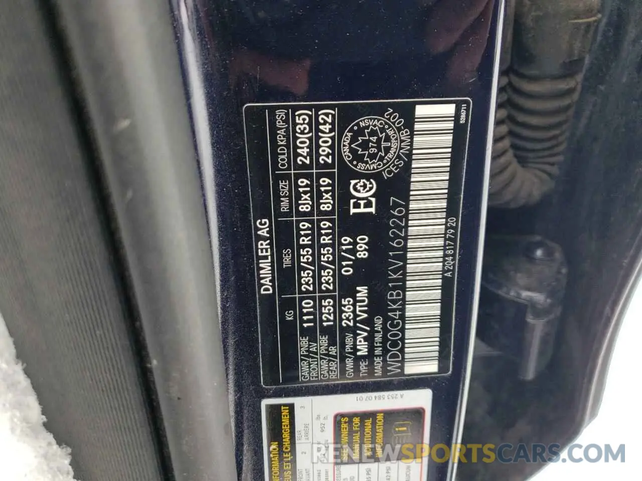 13 Фотография поврежденного автомобиля WDC0G4KB1KV162267 MERCEDES-BENZ GLC-CLASS 2019
