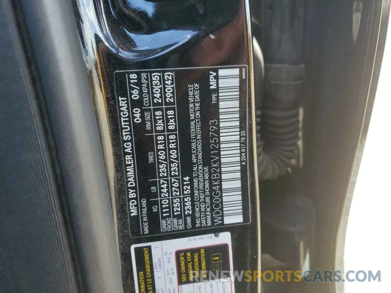 13 Photograph of a damaged car WDC0G4KB2KV125793 MERCEDES-BENZ GLC-CLASS 2019