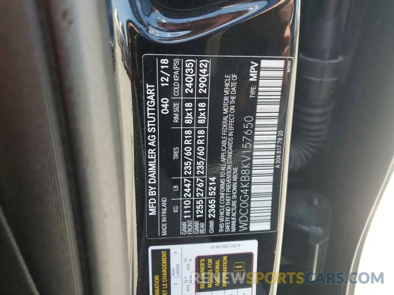 14 Фотография поврежденного автомобиля WDC0G4KB8KV157650 MERCEDES-BENZ GLC-CLASS 2019