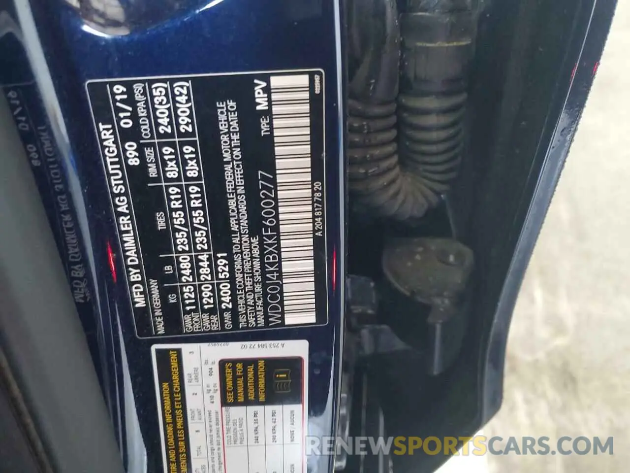 14 Photograph of a damaged car WDC0J4KBXKF600277 MERCEDES-BENZ GLC-CLASS 2019
