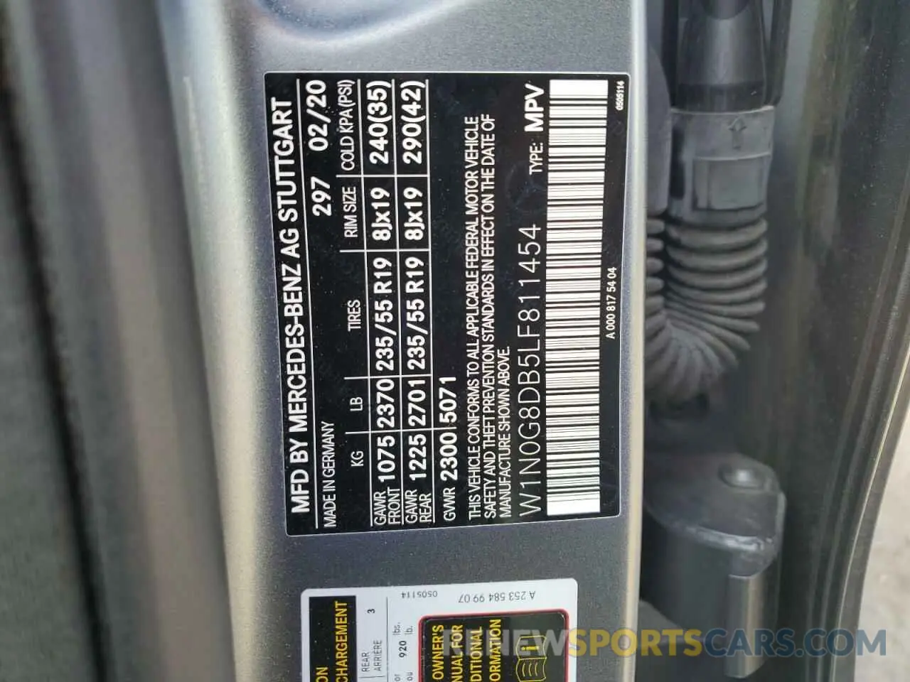 14 Photograph of a damaged car W1N0G8DB5LF811454 MERCEDES-BENZ GLC-CLASS 2020