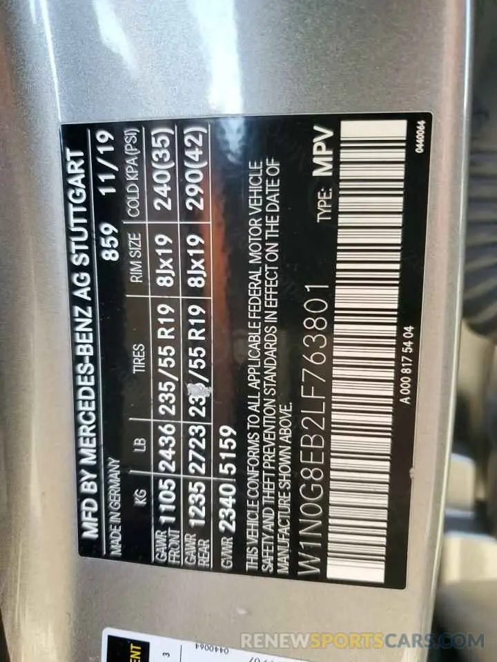 14 Фотография поврежденного автомобиля W1N0G8EB2LF763801 MERCEDES-BENZ GLC-CLASS 2020