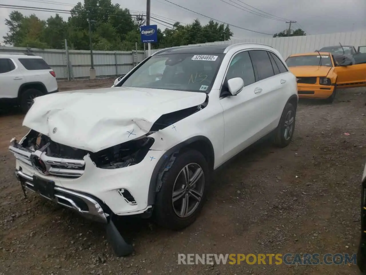 2 Photograph of a damaged car W1N0G8EB6LF836460 MERCEDES-BENZ GLC-CLASS 2020