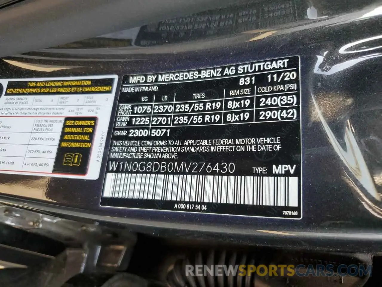 14 Photograph of a damaged car W1N0G8DB0MV276430 MERCEDES-BENZ GLC-CLASS 2021