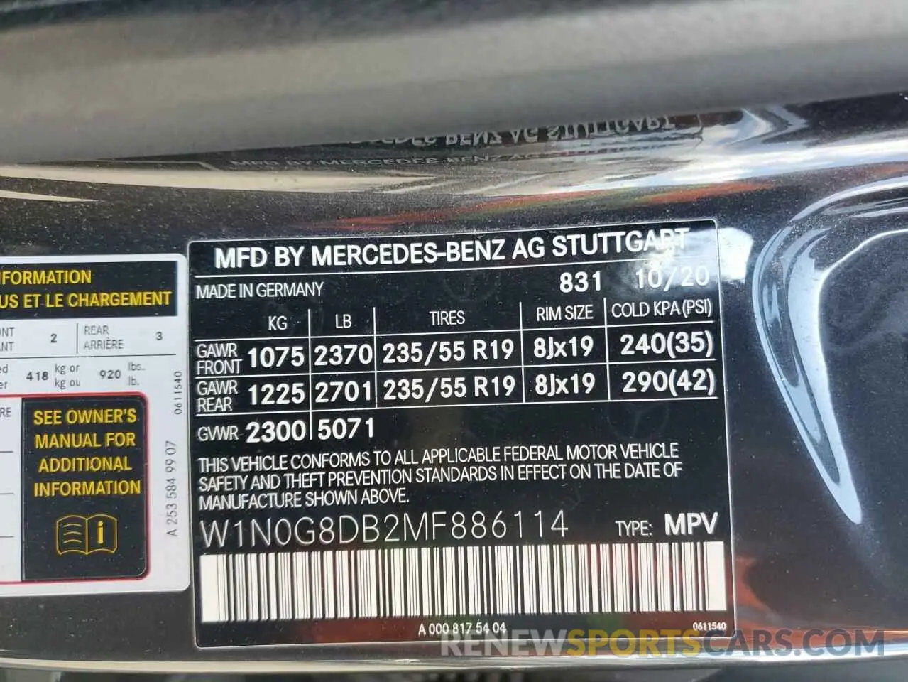 16 Фотография поврежденного автомобиля W1N0G8DB2MF886114 MERCEDES-BENZ GLC-CLASS 2021
