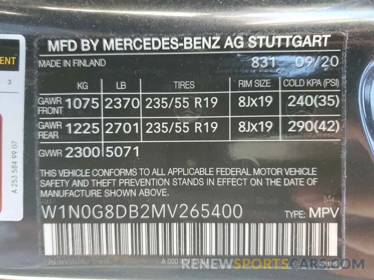 13 Photograph of a damaged car W1N0G8DB2MV265400 MERCEDES-BENZ GLC-CLASS 2021