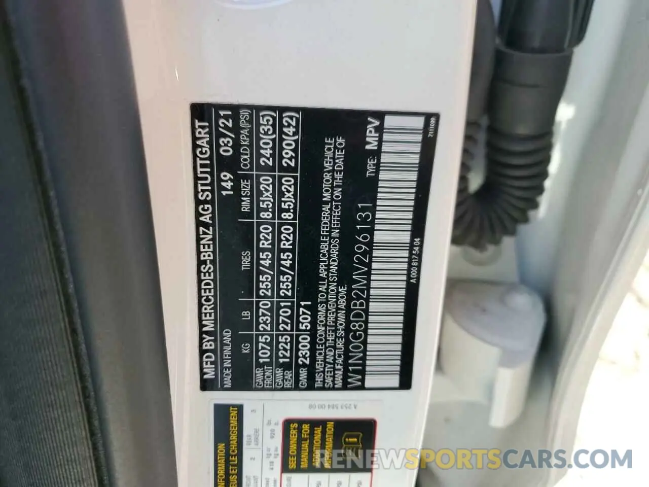 13 Photograph of a damaged car W1N0G8DB2MV296131 MERCEDES-BENZ GLC-CLASS 2021
