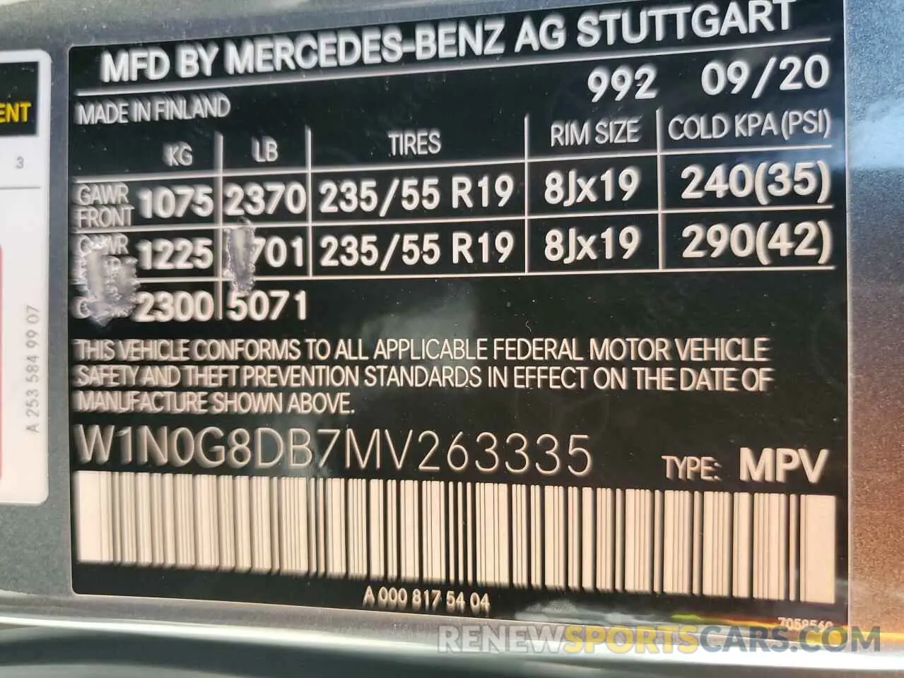 13 Фотография поврежденного автомобиля W1N0G8DB7MV263335 MERCEDES-BENZ GLC-CLASS 2021