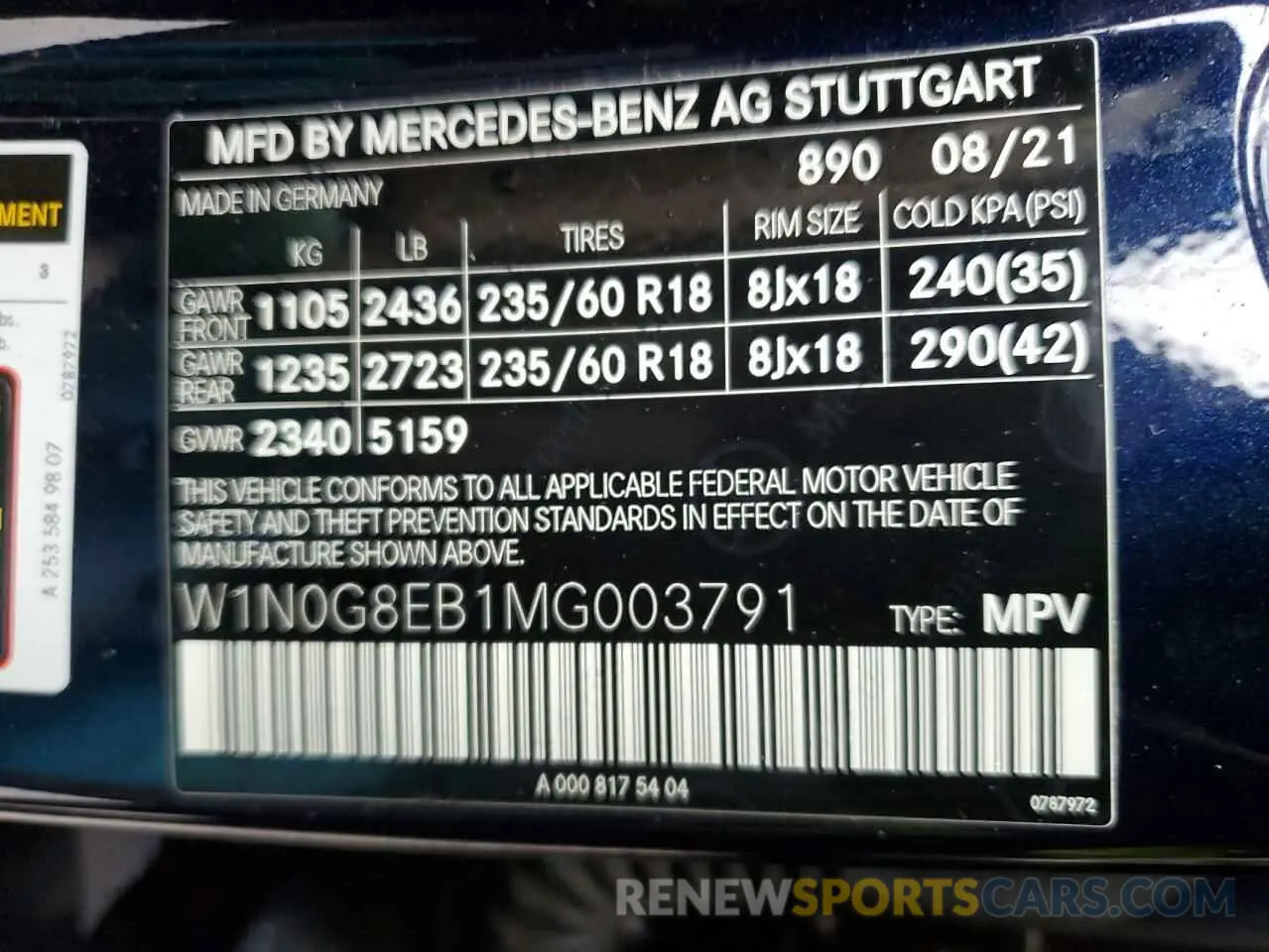 13 Фотография поврежденного автомобиля W1N0G8EB1MG003791 MERCEDES-BENZ GLC-CLASS 2021