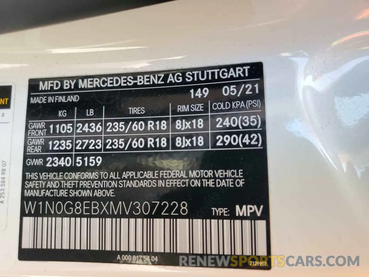13 Фотография поврежденного автомобиля W1N0G8EBXMV307228 MERCEDES-BENZ GLC-CLASS 2021