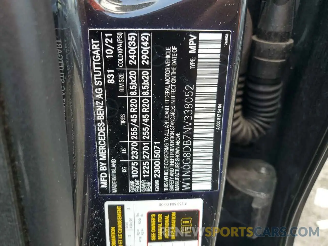 13 Фотография поврежденного автомобиля W1N0G8DB7NV338052 MERCEDES-BENZ GLC-CLASS 2022