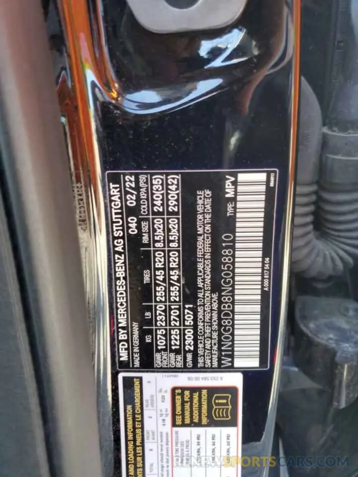 13 Фотография поврежденного автомобиля W1N0G8DB8NG058810 MERCEDES-BENZ GLC-CLASS 2022