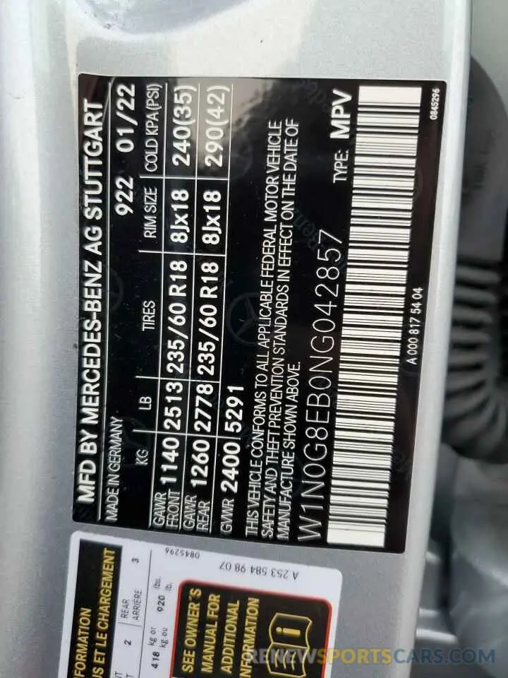 15 Photograph of a damaged car W1N0G8EB0NG042857 MERCEDES-BENZ GLC-CLASS 2022