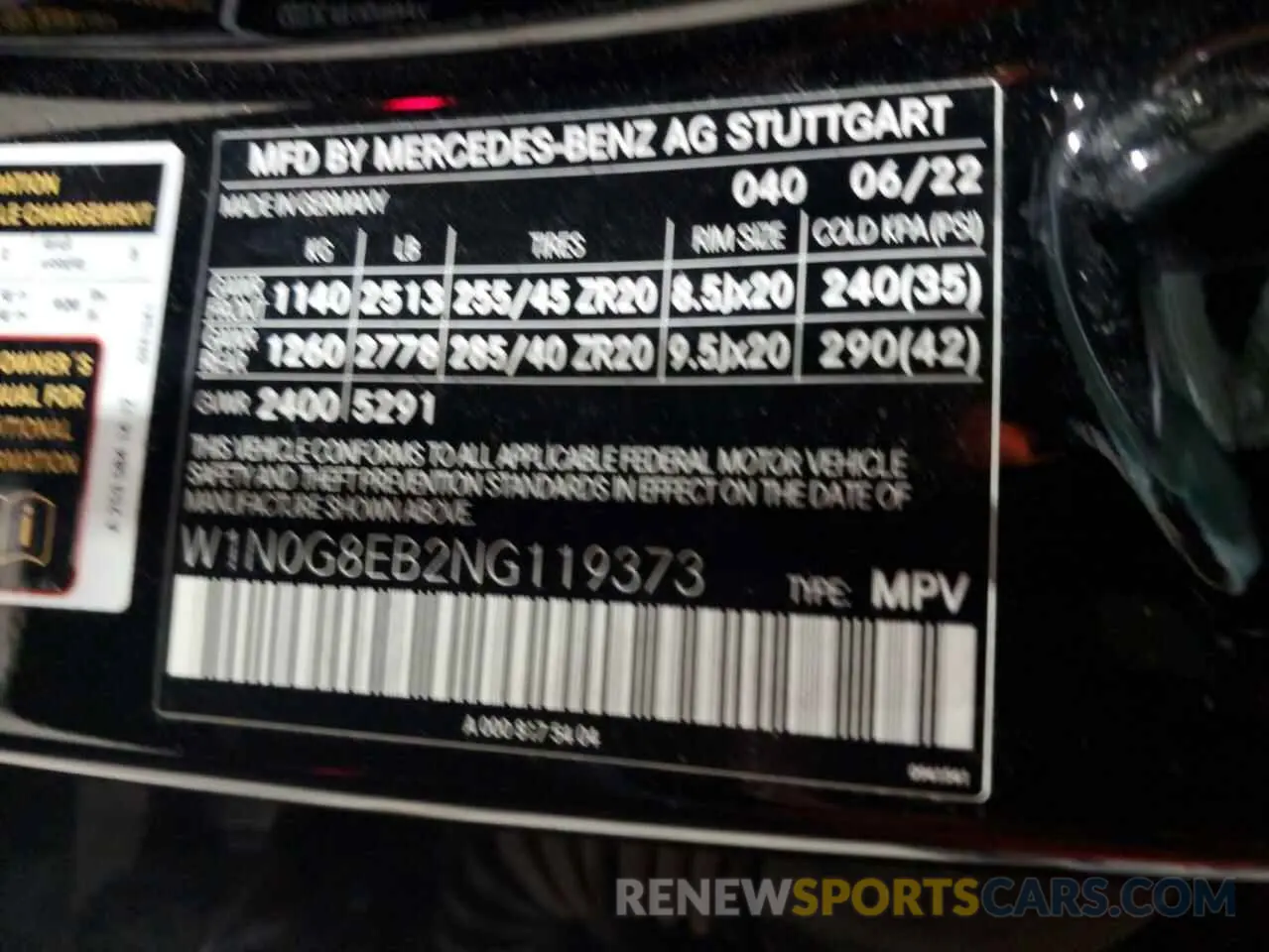 13 Photograph of a damaged car W1N0G8EB2NG119373 MERCEDES-BENZ GLC-CLASS 2022