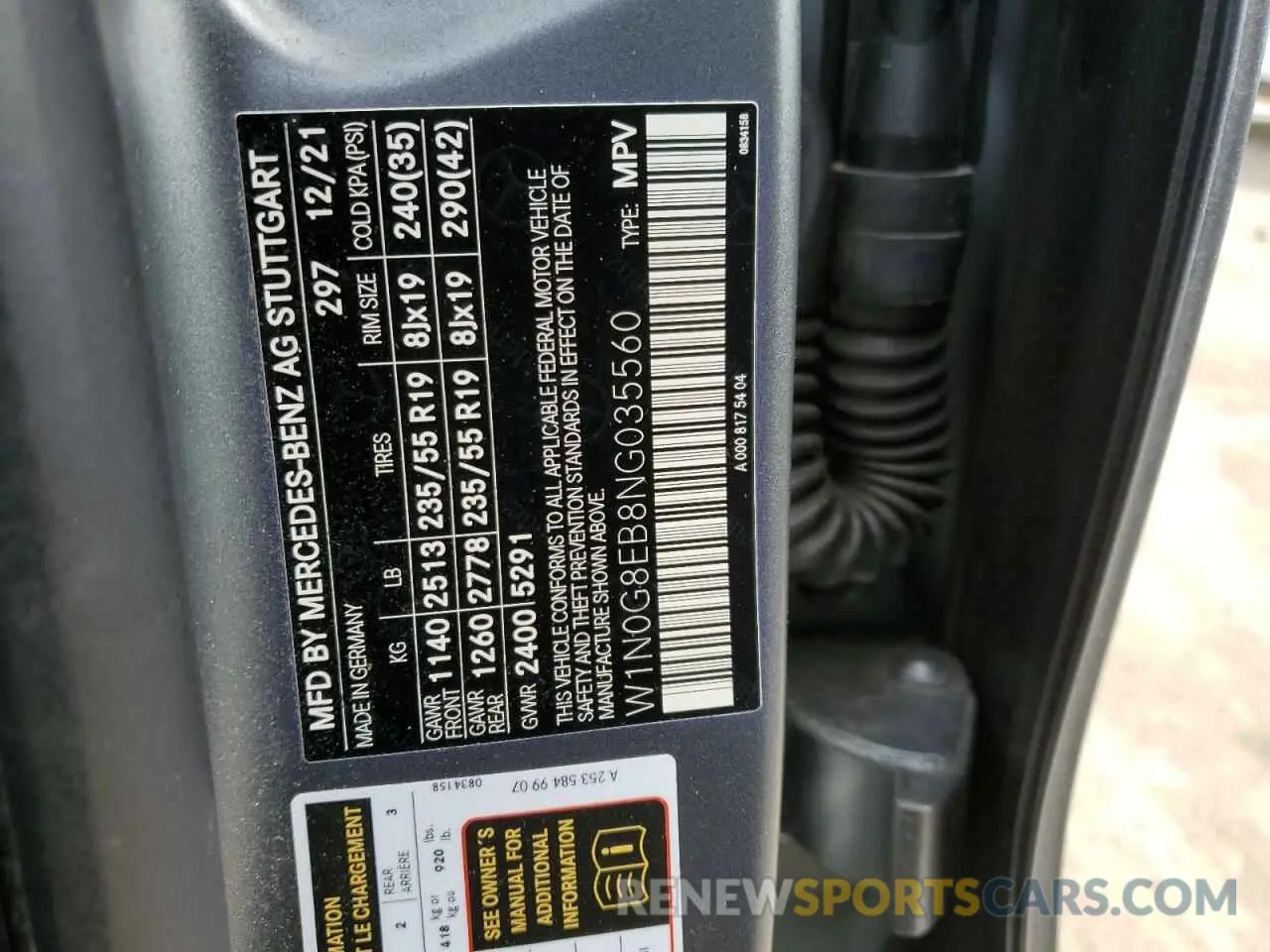 12 Photograph of a damaged car W1N0G8EB8NG035560 MERCEDES-BENZ GLC-CLASS 2022