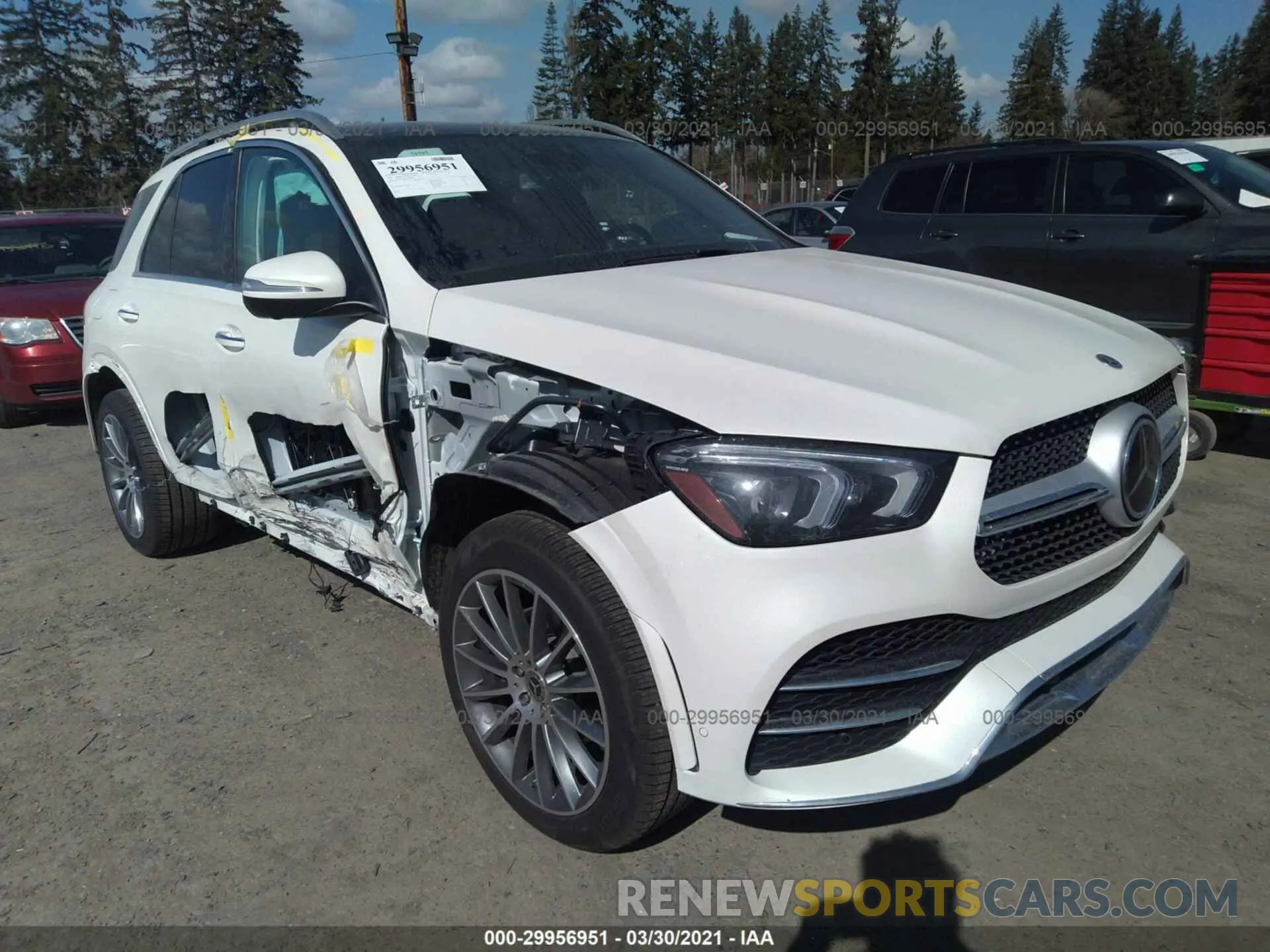 1 Photograph of a damaged car 4JGFB4KB8MA364124 MERCEDES-BENZ GLE 2021