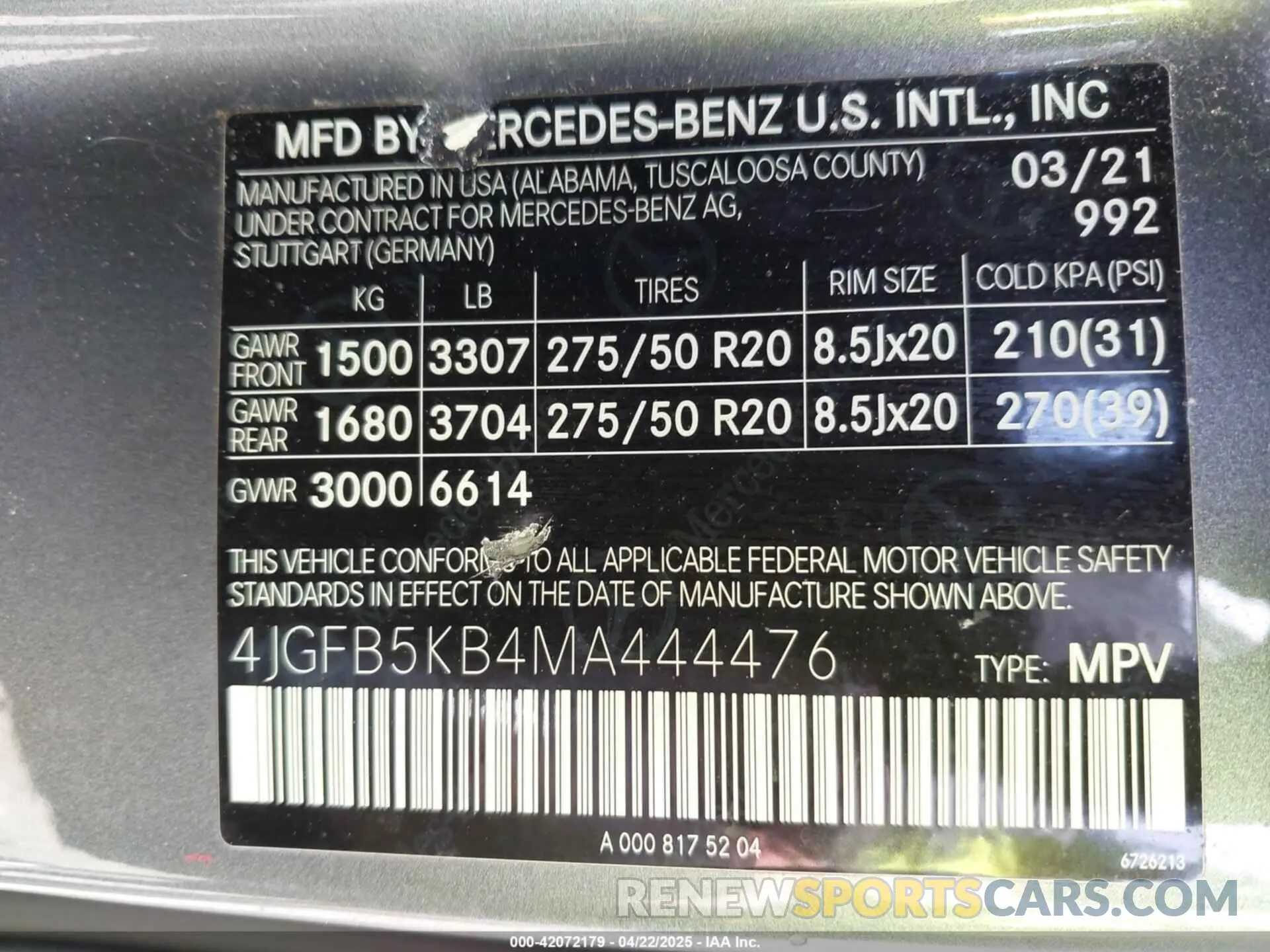 9 Photograph of a damaged car 4JGFB5KB4MA444476 MERCEDES-BENZ GLE 2021