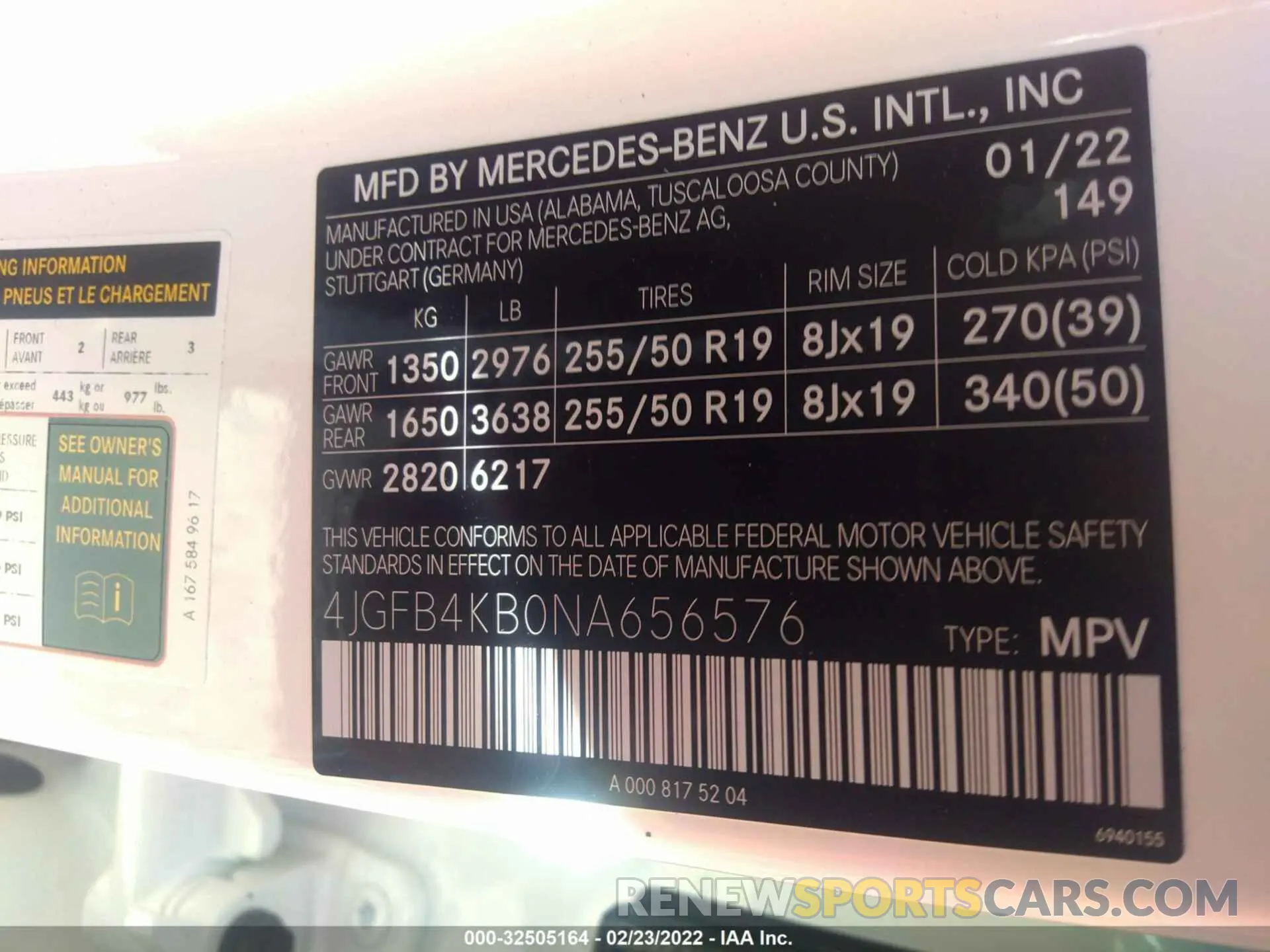 8 Photograph of a damaged car 4JGFB4KB0NA656576 MERCEDES-BENZ GLE 2022