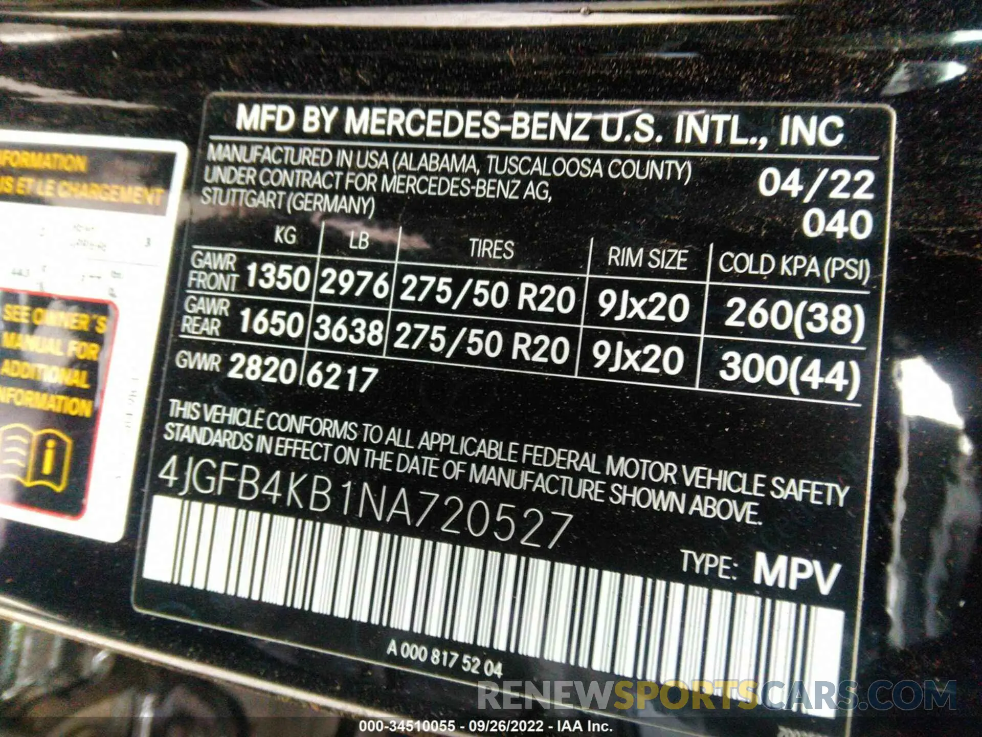 9 Photograph of a damaged car 4JGFB4KB1NA720527 MERCEDES-BENZ GLE 2022