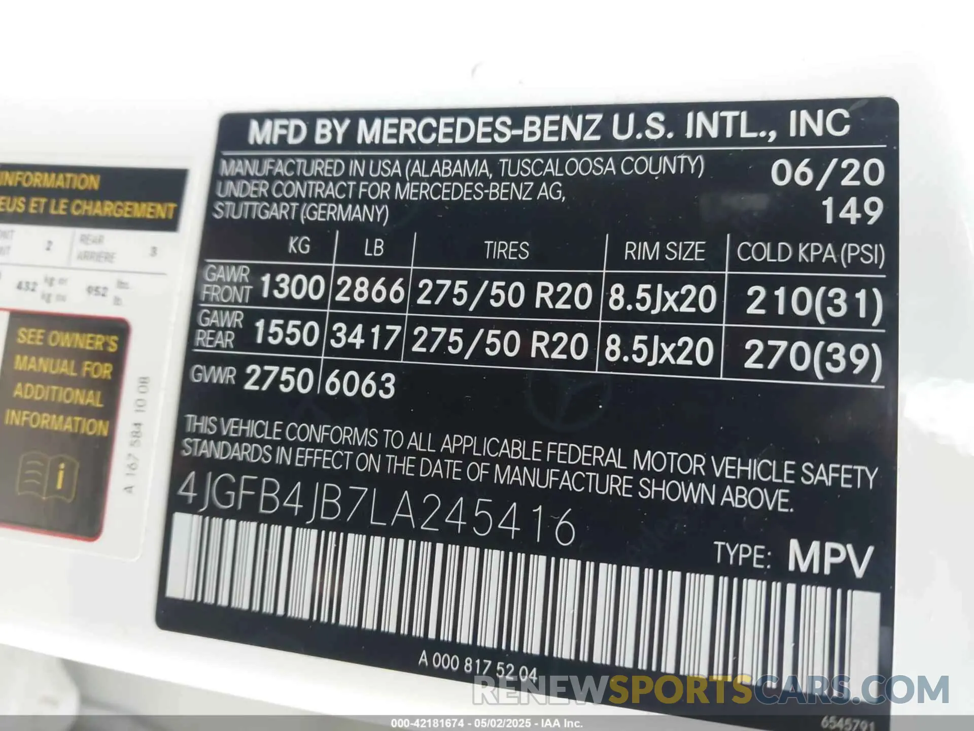 9 Photograph of a damaged car 4JGFB4JB7LA245416 MERCEDES-BENZ GLE 350 2020