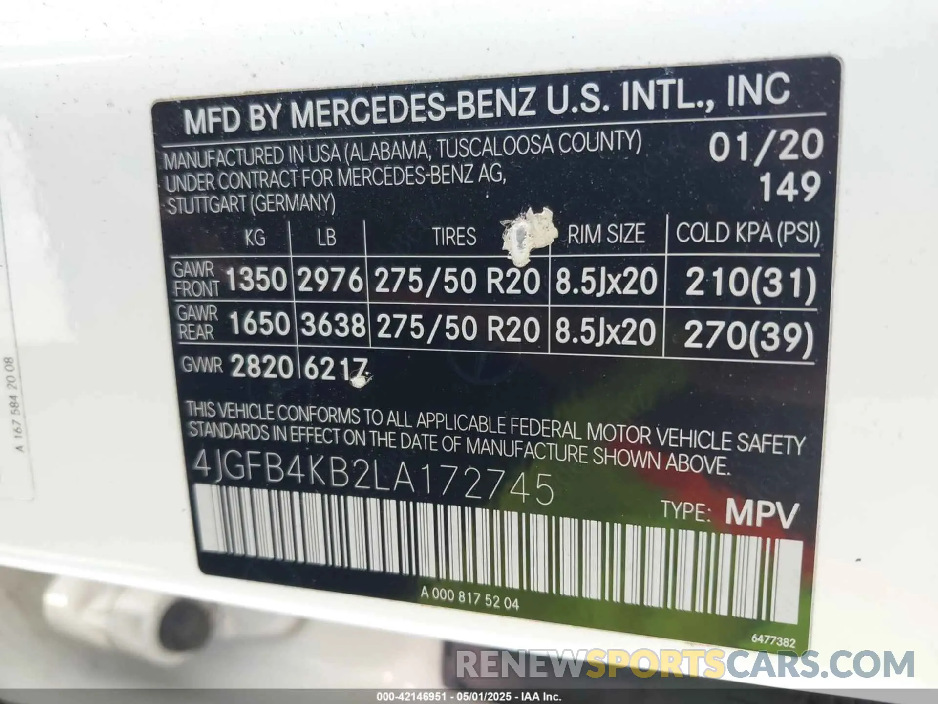 9 Photograph of a damaged car 4JGFB4KB2LA172745 MERCEDES-BENZ GLE 350 2020