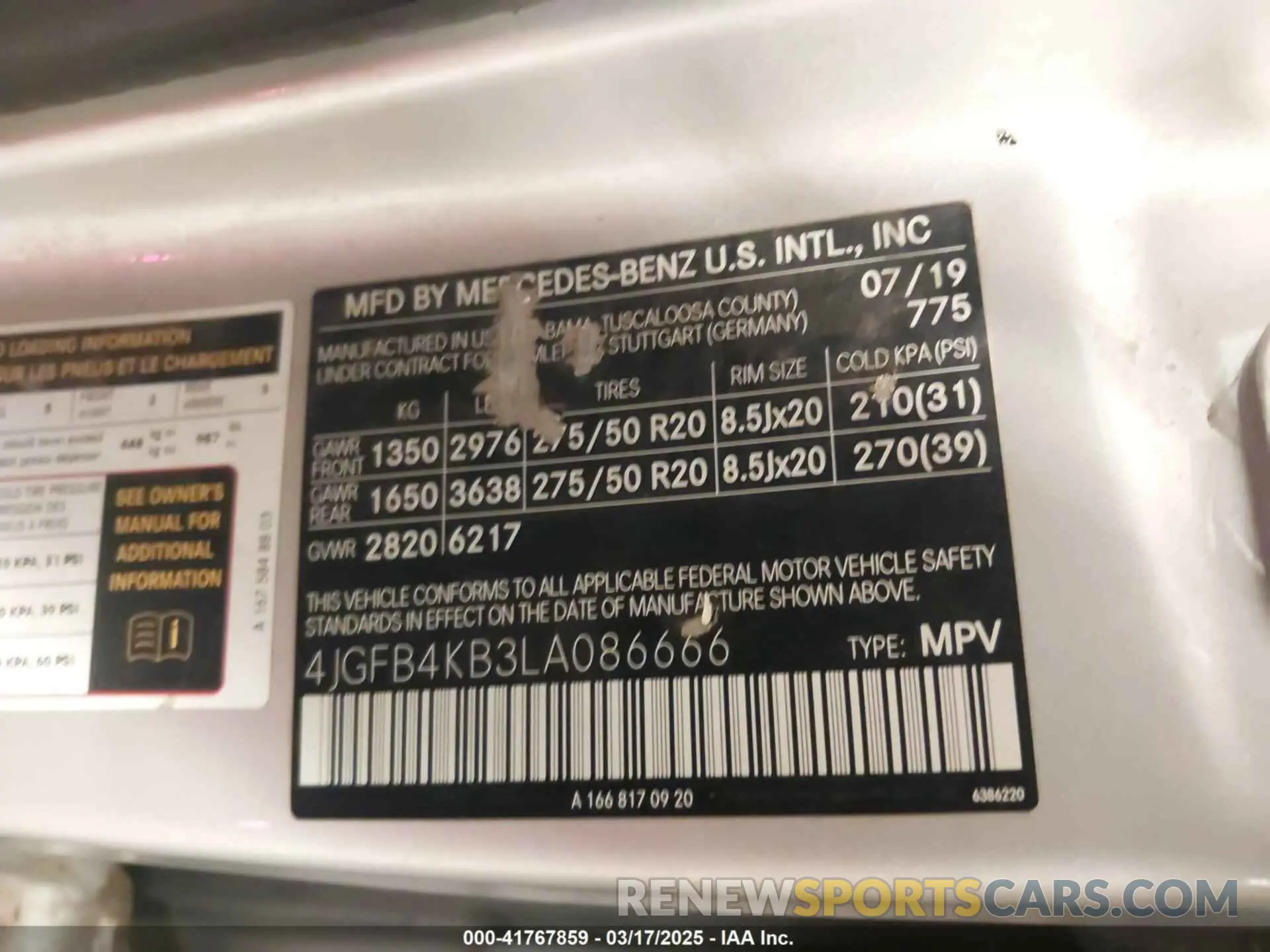 9 Photograph of a damaged car 4JGFB4KB3LA086666 MERCEDES-BENZ GLE 350 2020