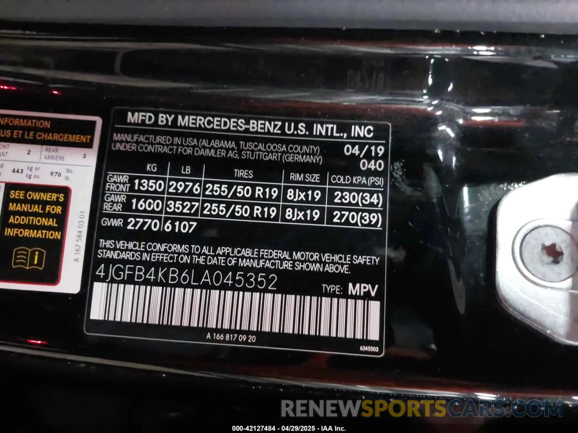 9 Фотография поврежденного автомобиля 4JGFB4KB6LA045352 MERCEDES-BENZ GLE 350 2020