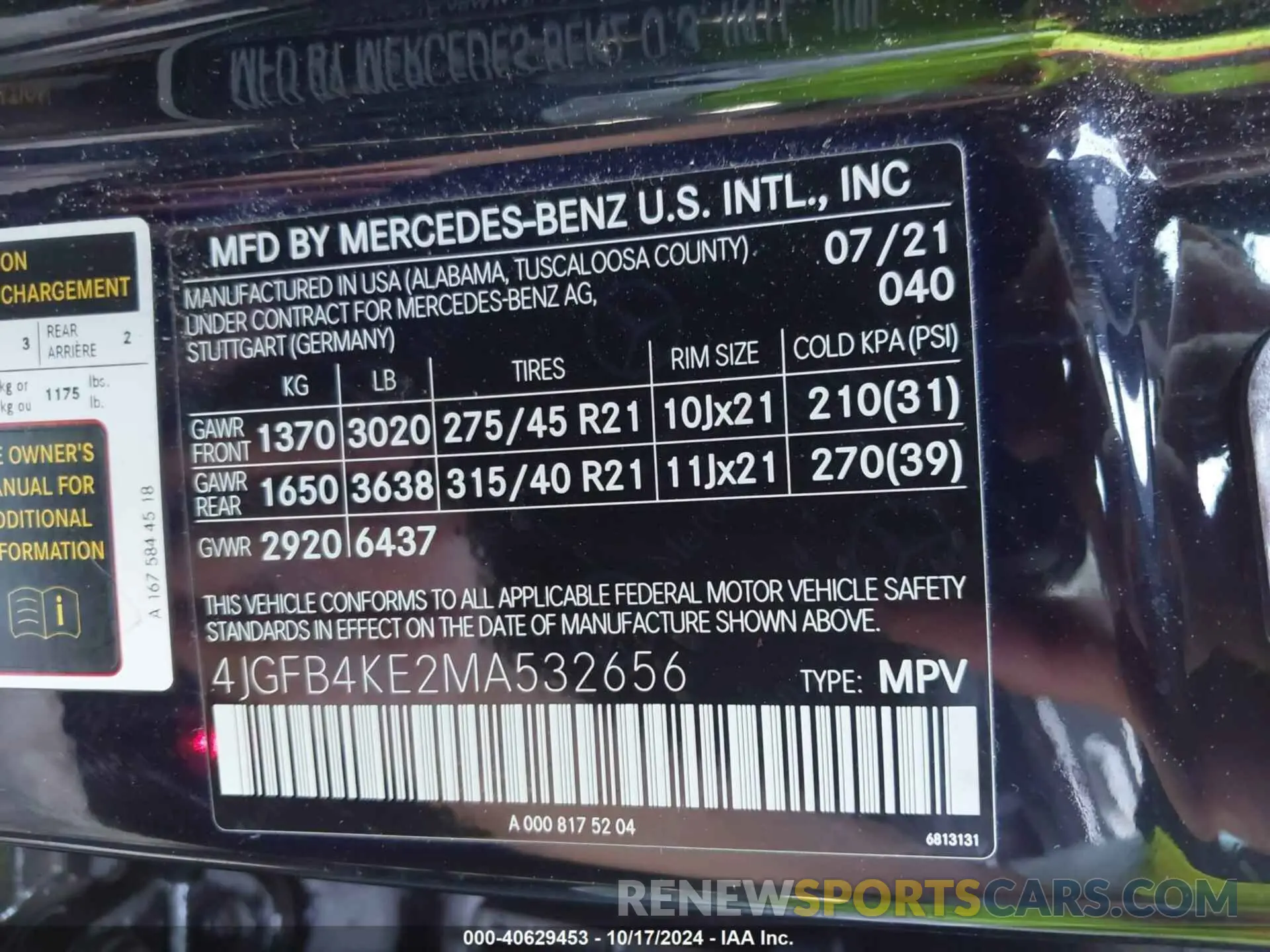 9 Photograph of a damaged car 4JGFB4KE2MA532656 MERCEDES-BENZ GLE 350 2021