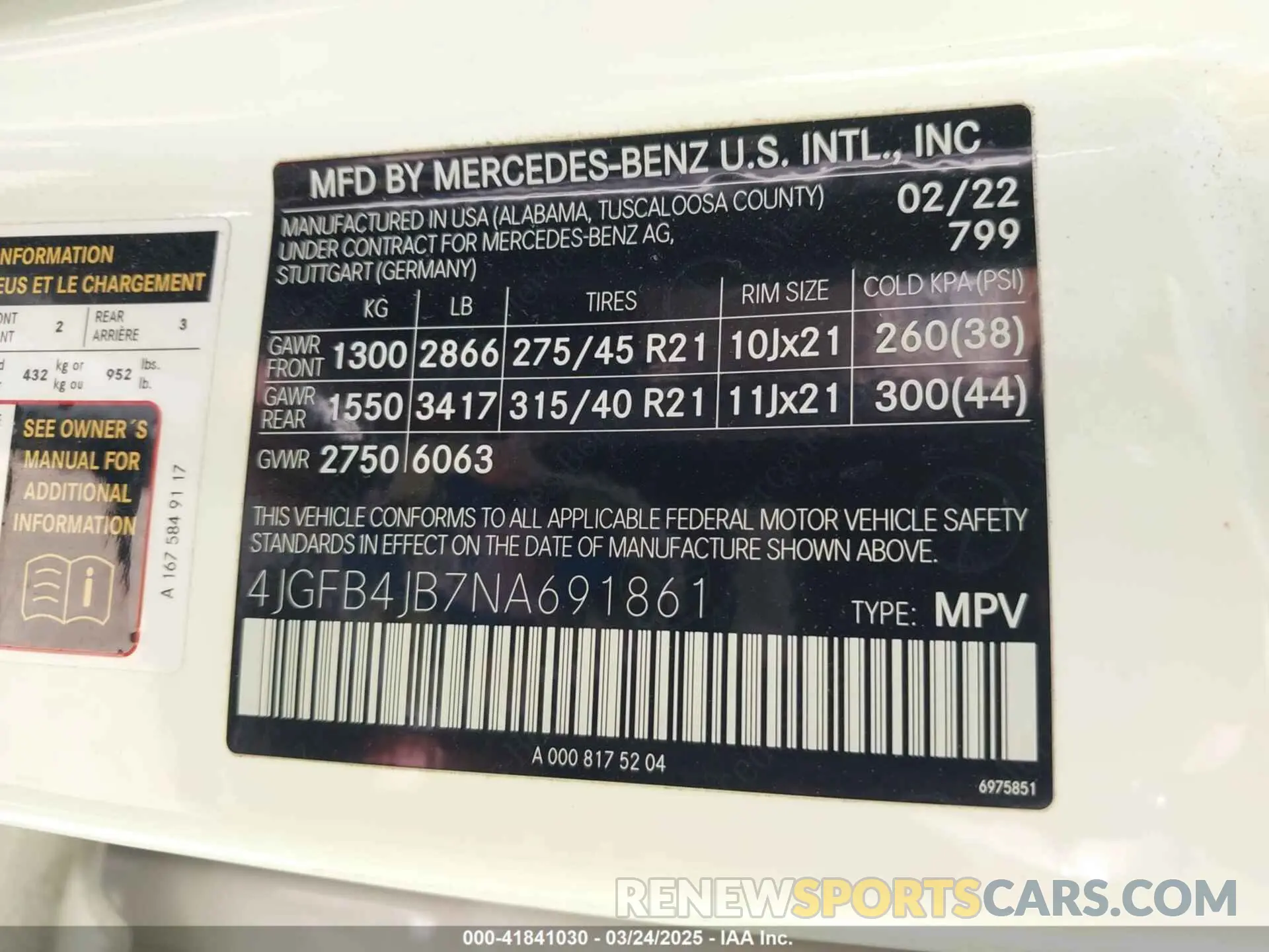 9 Photograph of a damaged car 4JGFB4JB7NA691861 MERCEDES-BENZ GLE 350 2022