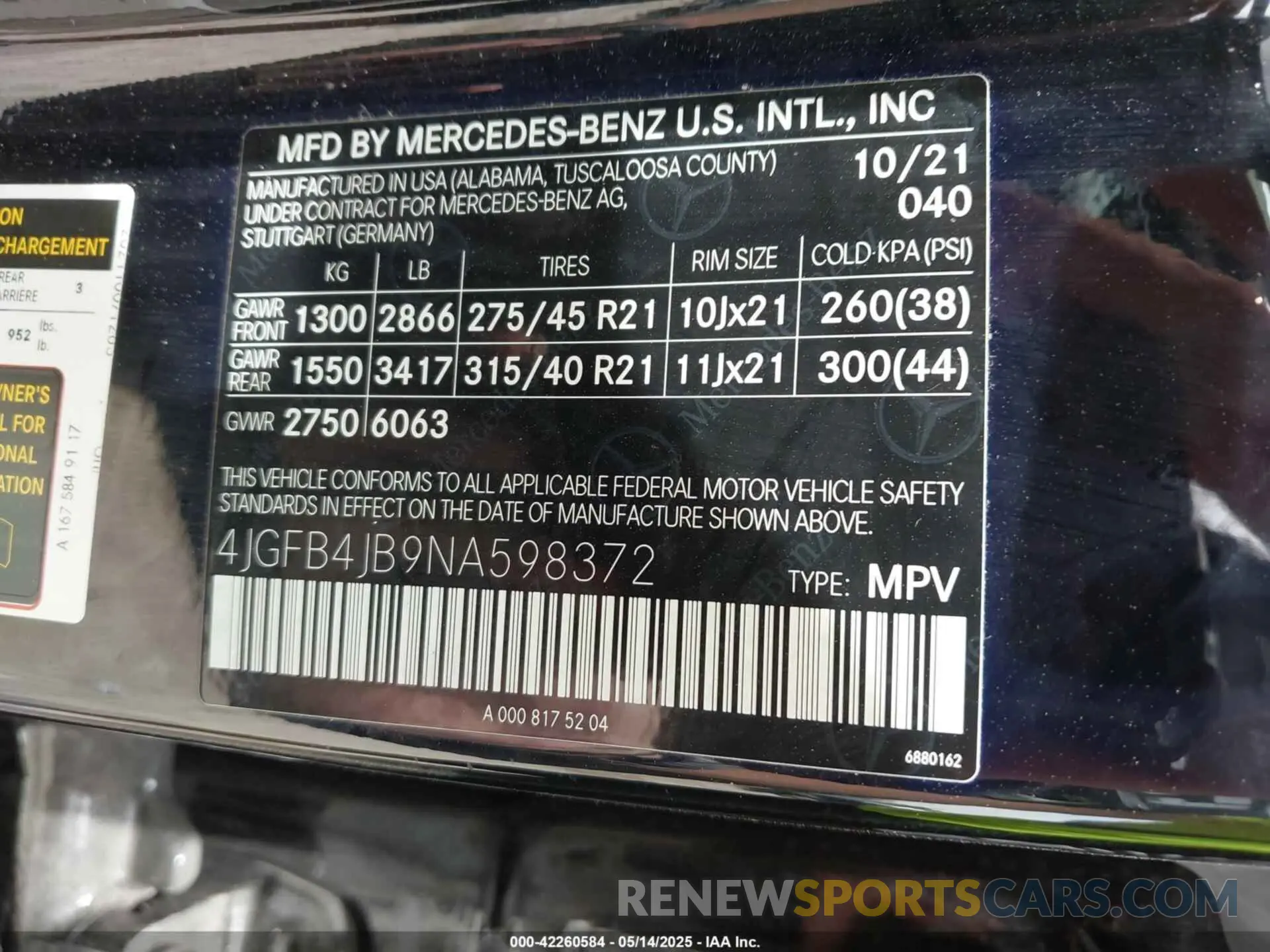 9 Photograph of a damaged car 4JGFB4JB9NA598372 MERCEDES-BENZ GLE 350 2022