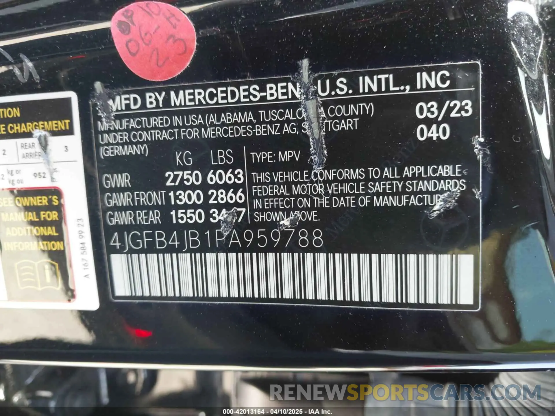 9 Photograph of a damaged car 4JGFB4JB1PA959788 MERCEDES-BENZ GLE 350 2023