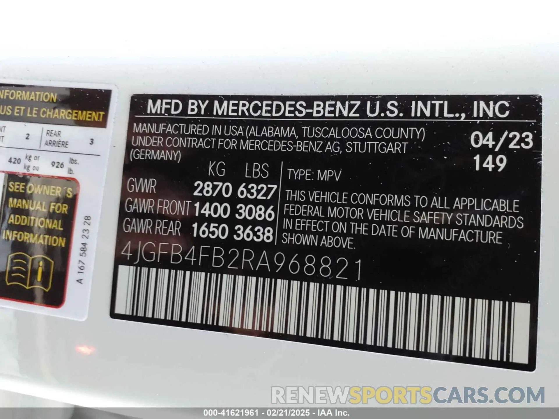 9 Photograph of a damaged car 4JGFB4FB2RA968821 MERCEDES-BENZ GLE 350 2024