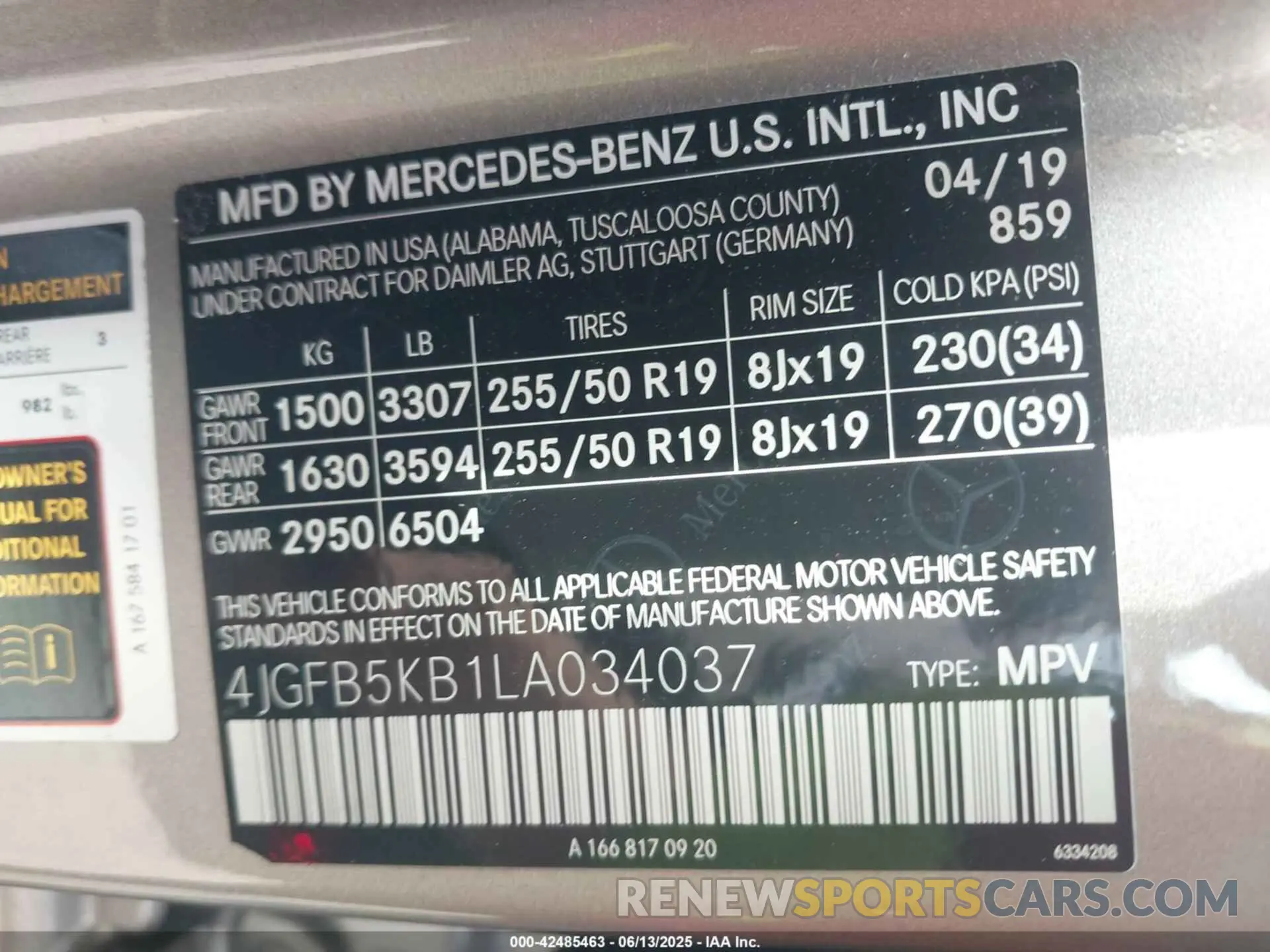 9 Photograph of a damaged car 4JGFB5KB1LA034037 MERCEDES-BENZ GLE 450 2020