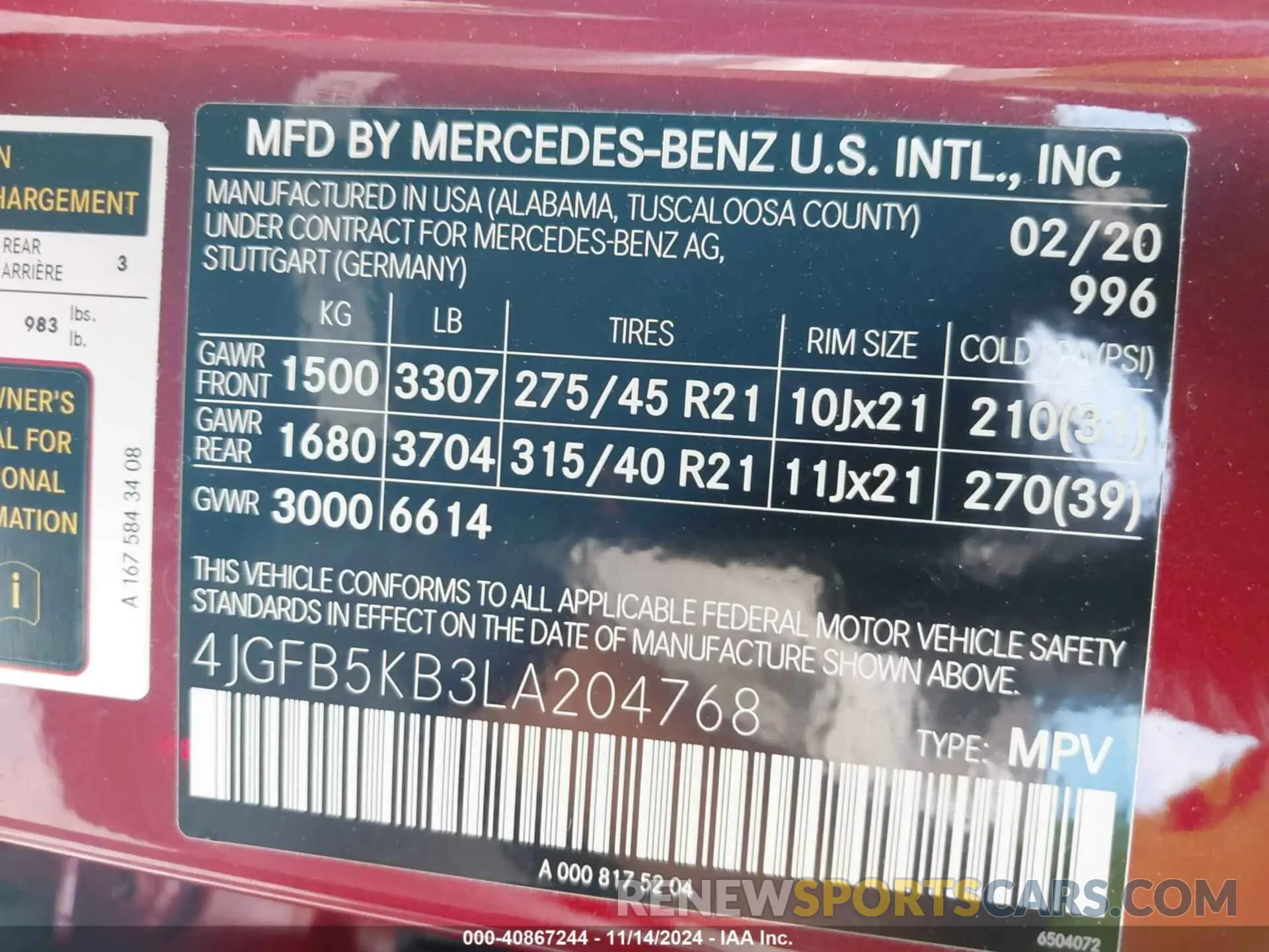 9 Photograph of a damaged car 4JGFB5KB3LA204768 MERCEDES-BENZ GLE 450 2020