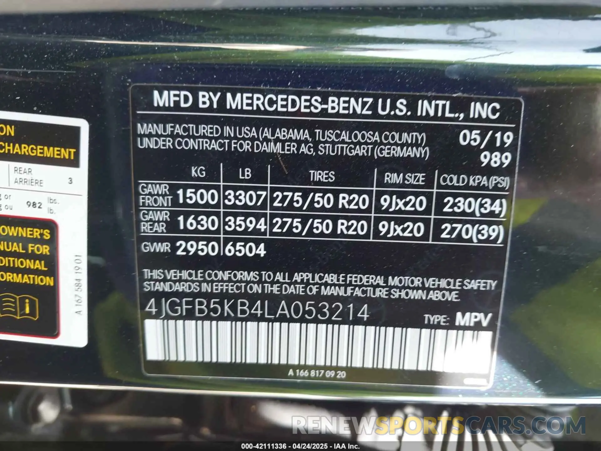 9 Photograph of a damaged car 4JGFB5KB4LA053214 MERCEDES-BENZ GLE 450 2020