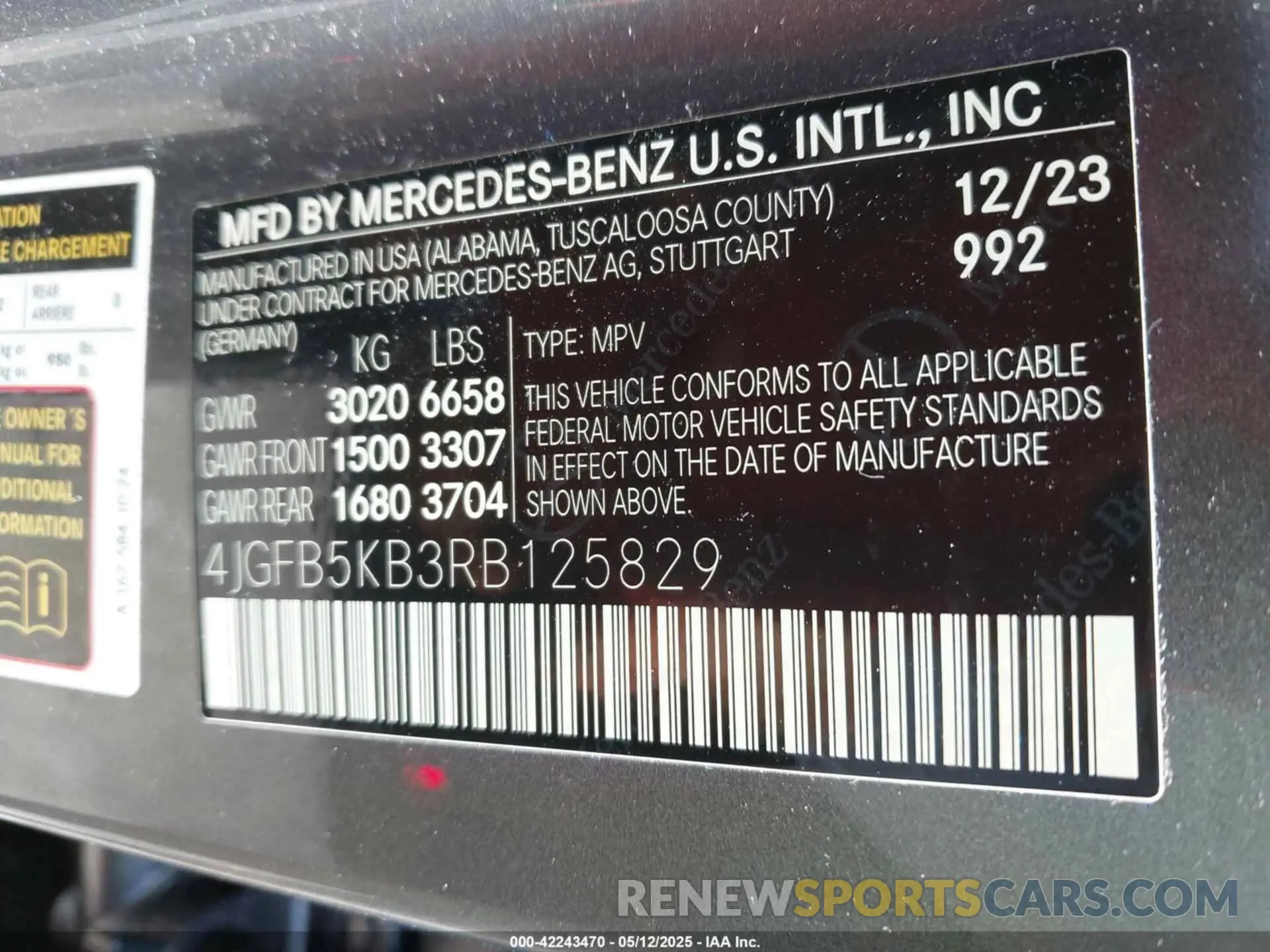 9 Photograph of a damaged car 4JGFB5KB3RB125829 MERCEDES-BENZ GLE 450 2024