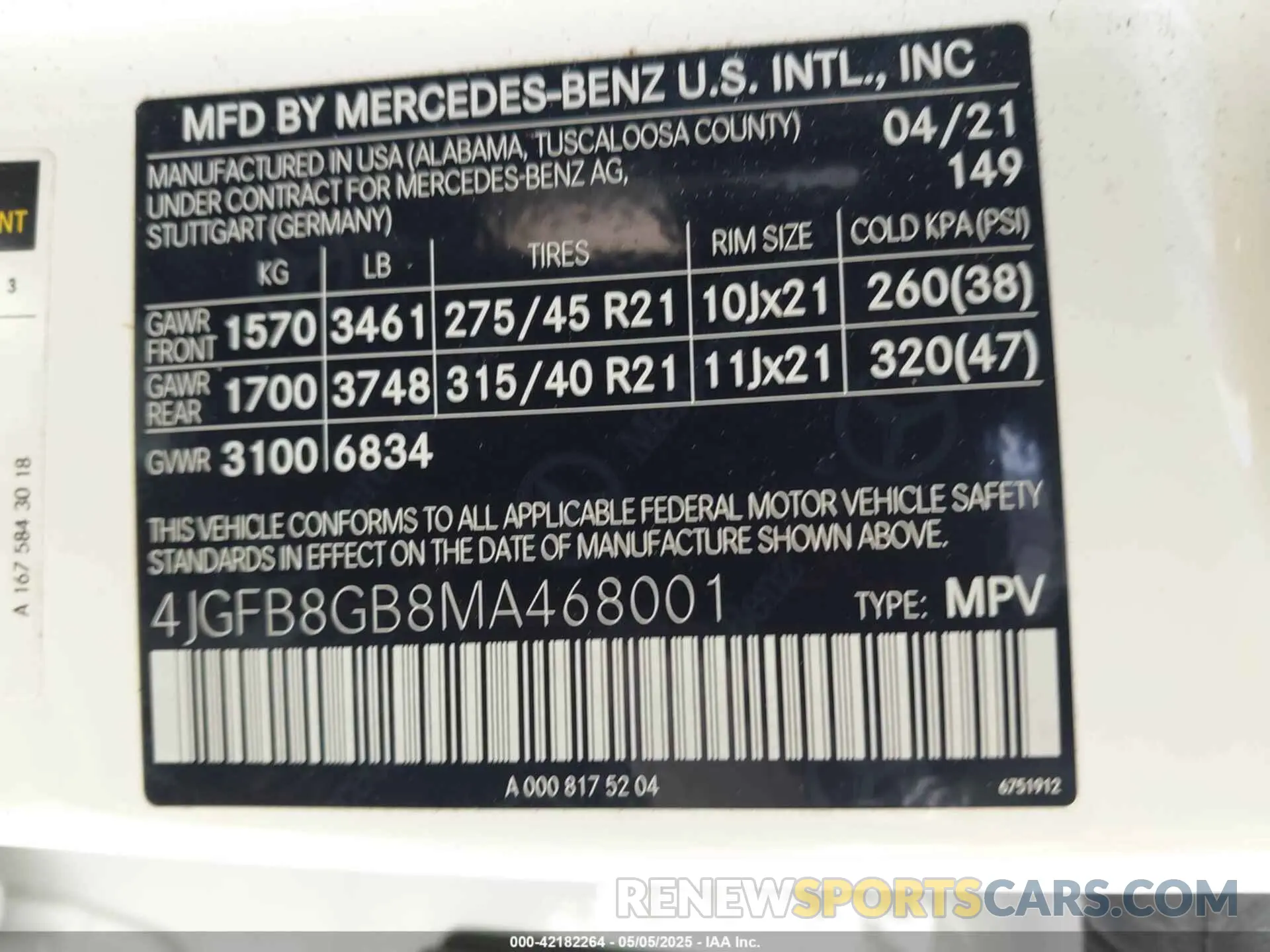 9 Фотография поврежденного автомобиля 4JGFB8GB8MA468001 MERCEDES-BENZ GLE 580 2021