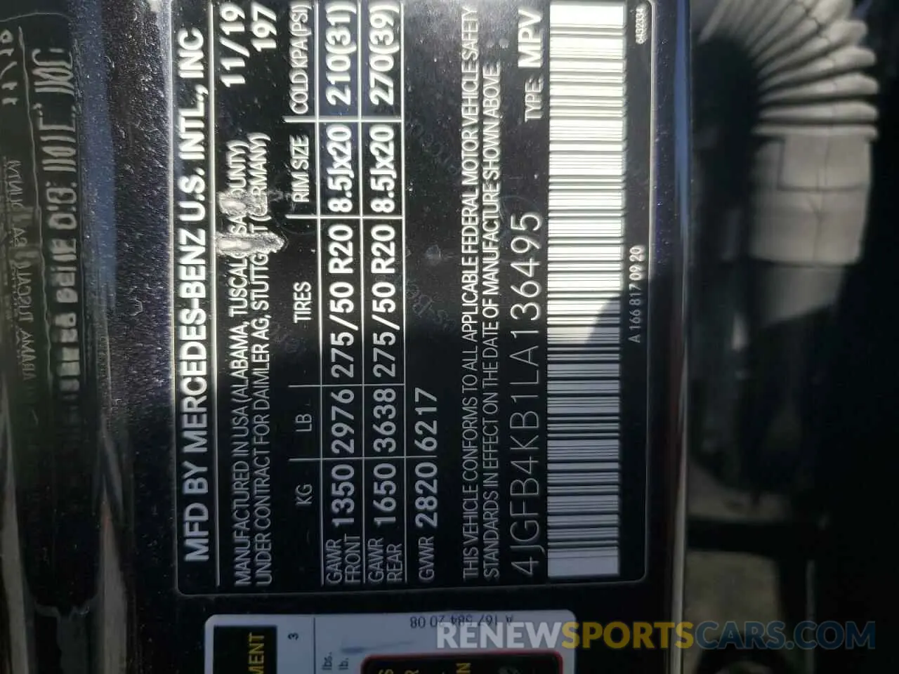 13 Фотография поврежденного автомобиля 4JGFB4KB1LA136495 MERCEDES-BENZ GLE-CLASS 2020