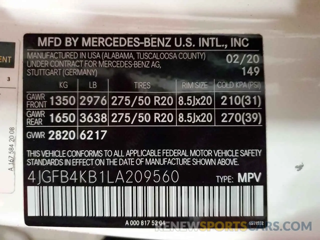 13 Photograph of a damaged car 4JGFB4KB1LA209560 MERCEDES-BENZ GLE-CLASS 2020