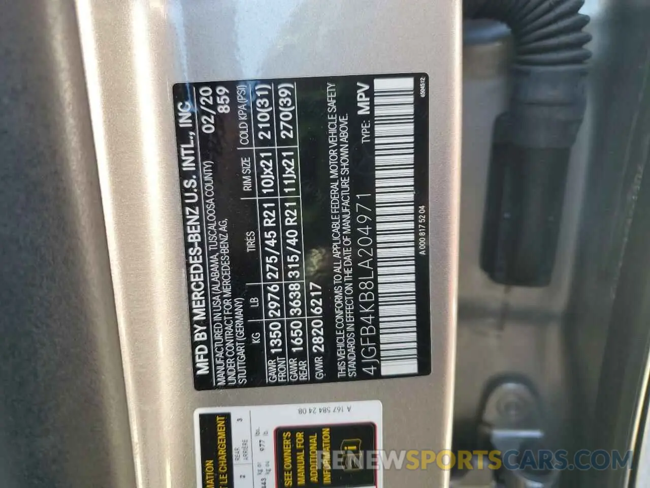12 Фотография поврежденного автомобиля 4JGFB4KB8LA204971 MERCEDES-BENZ GLE-CLASS 2020