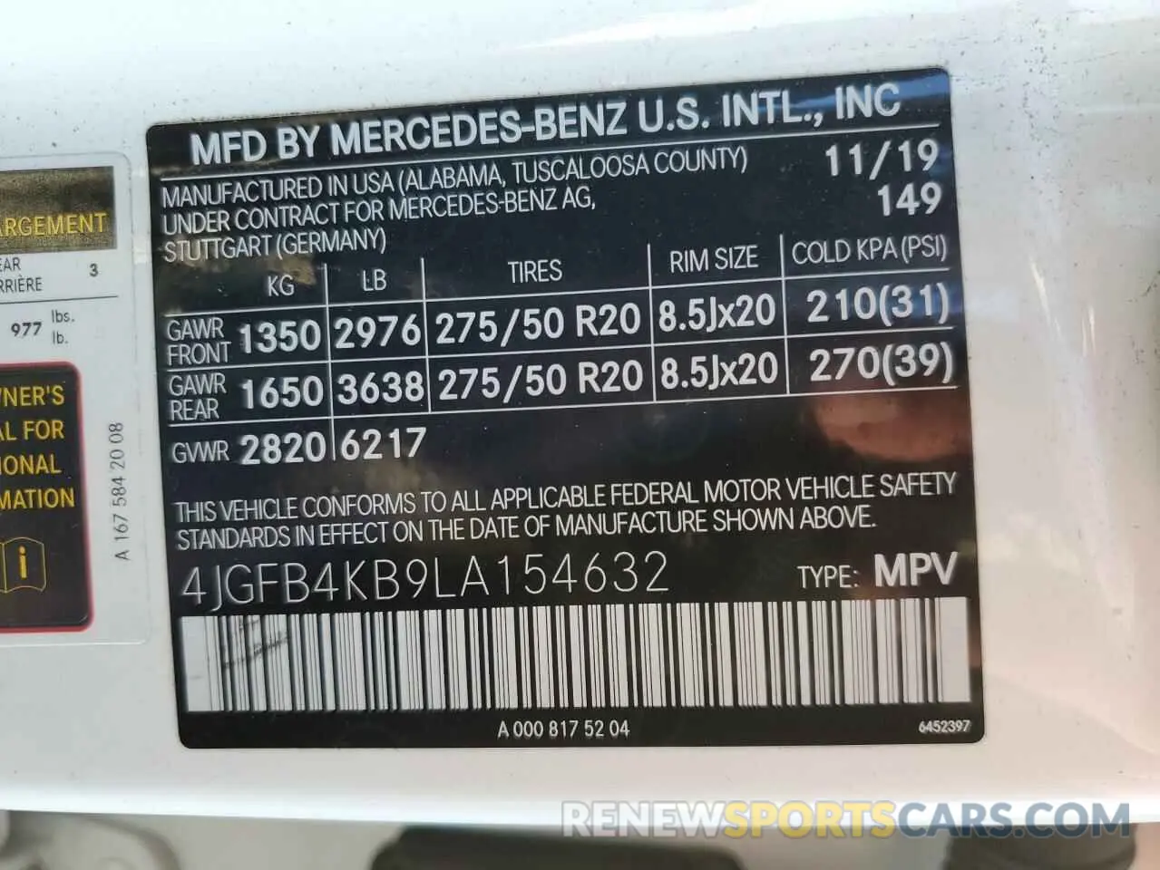 14 Фотография поврежденного автомобиля 4JGFB4KB9LA154632 MERCEDES-BENZ GLE-CLASS 2020