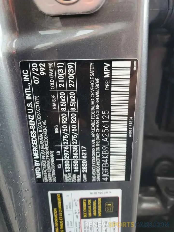 13 Фотография поврежденного автомобиля 4JGFB4KB9LA256125 MERCEDES-BENZ GLE-CLASS 2020