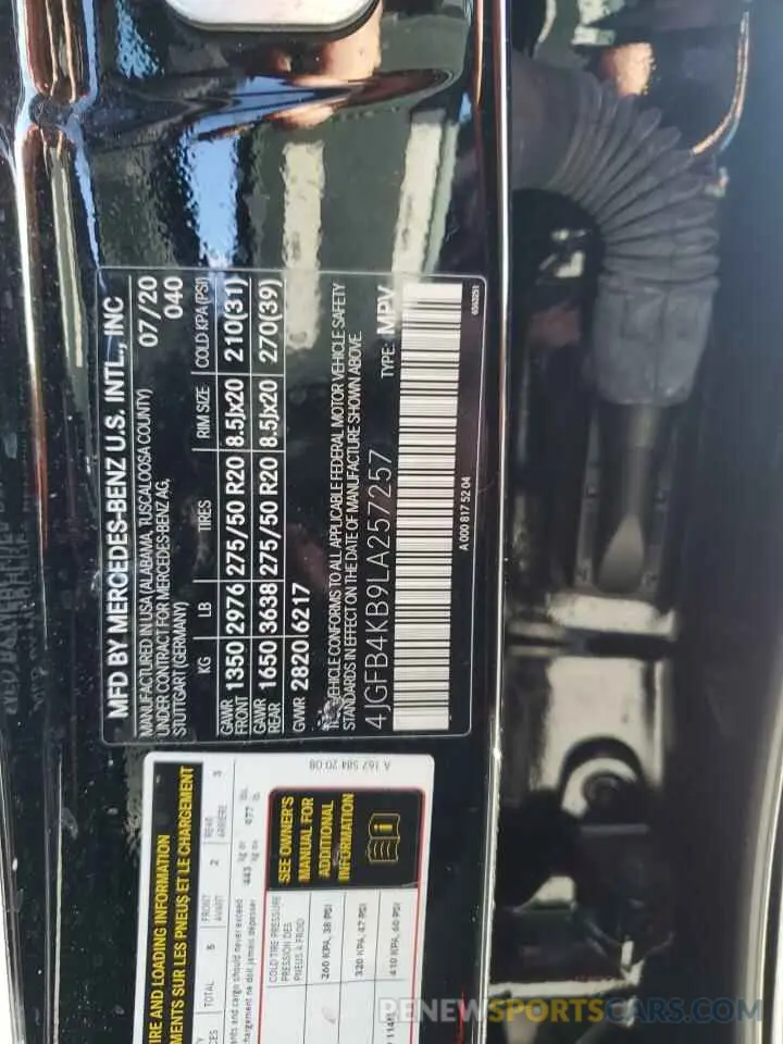 13 Фотография поврежденного автомобиля 4JGFB4KB9LA257257 MERCEDES-BENZ GLE-CLASS 2020