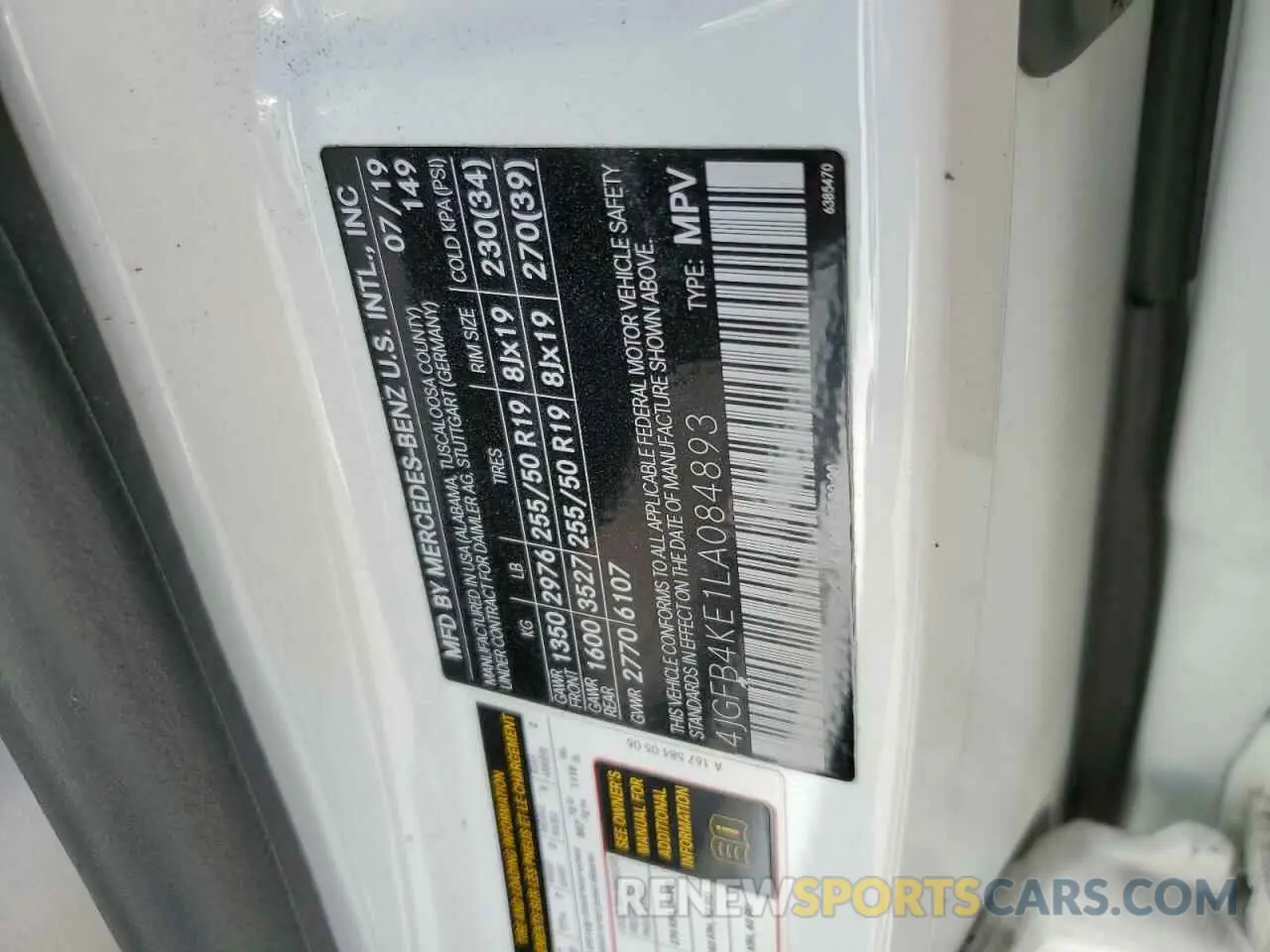 12 Фотография поврежденного автомобиля 4JGFB4KE1LA084893 MERCEDES-BENZ GLE-CLASS 2020