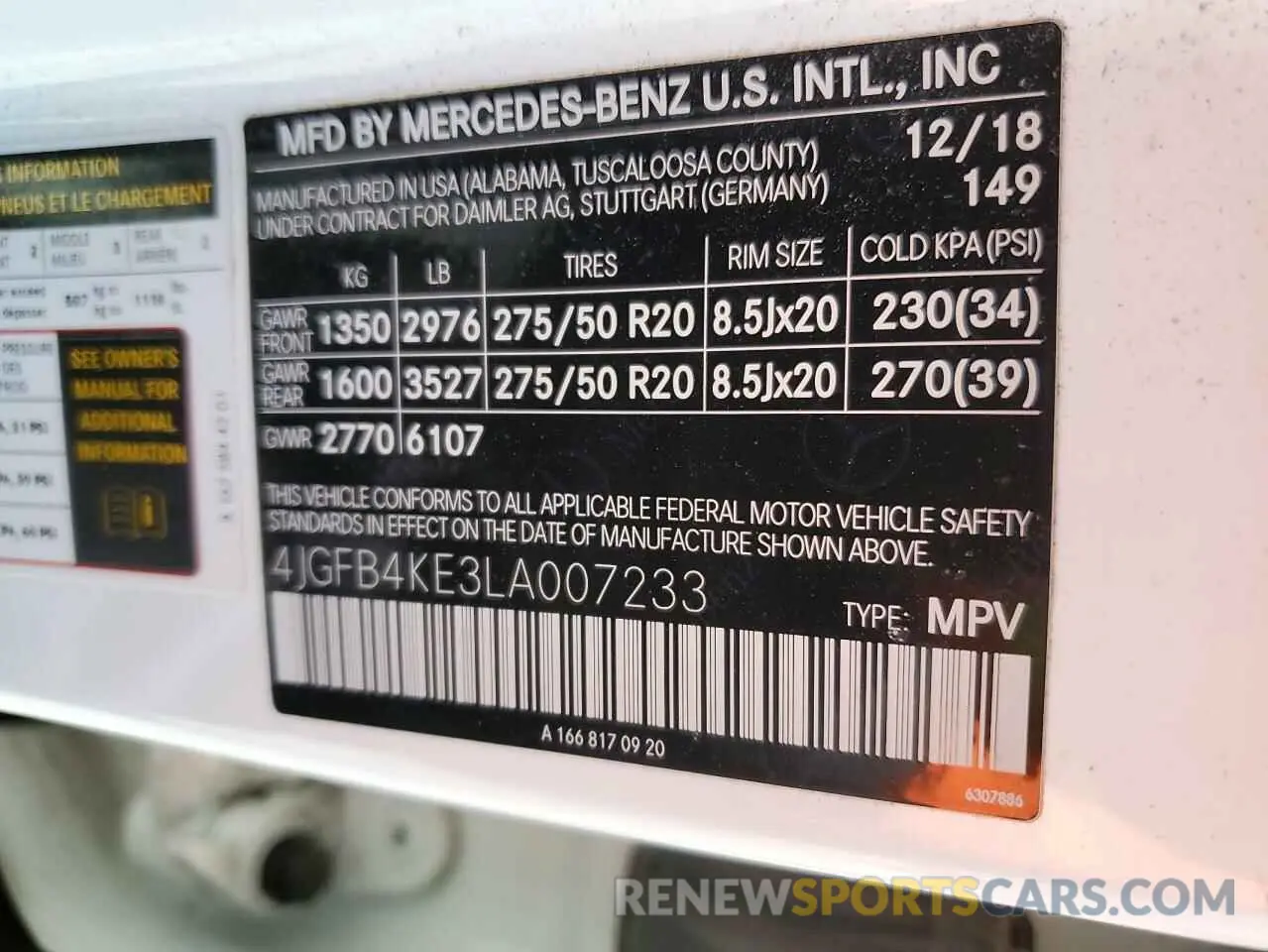 13 Фотография поврежденного автомобиля 4JGFB4KE3LA007233 MERCEDES-BENZ GLE-CLASS 2020