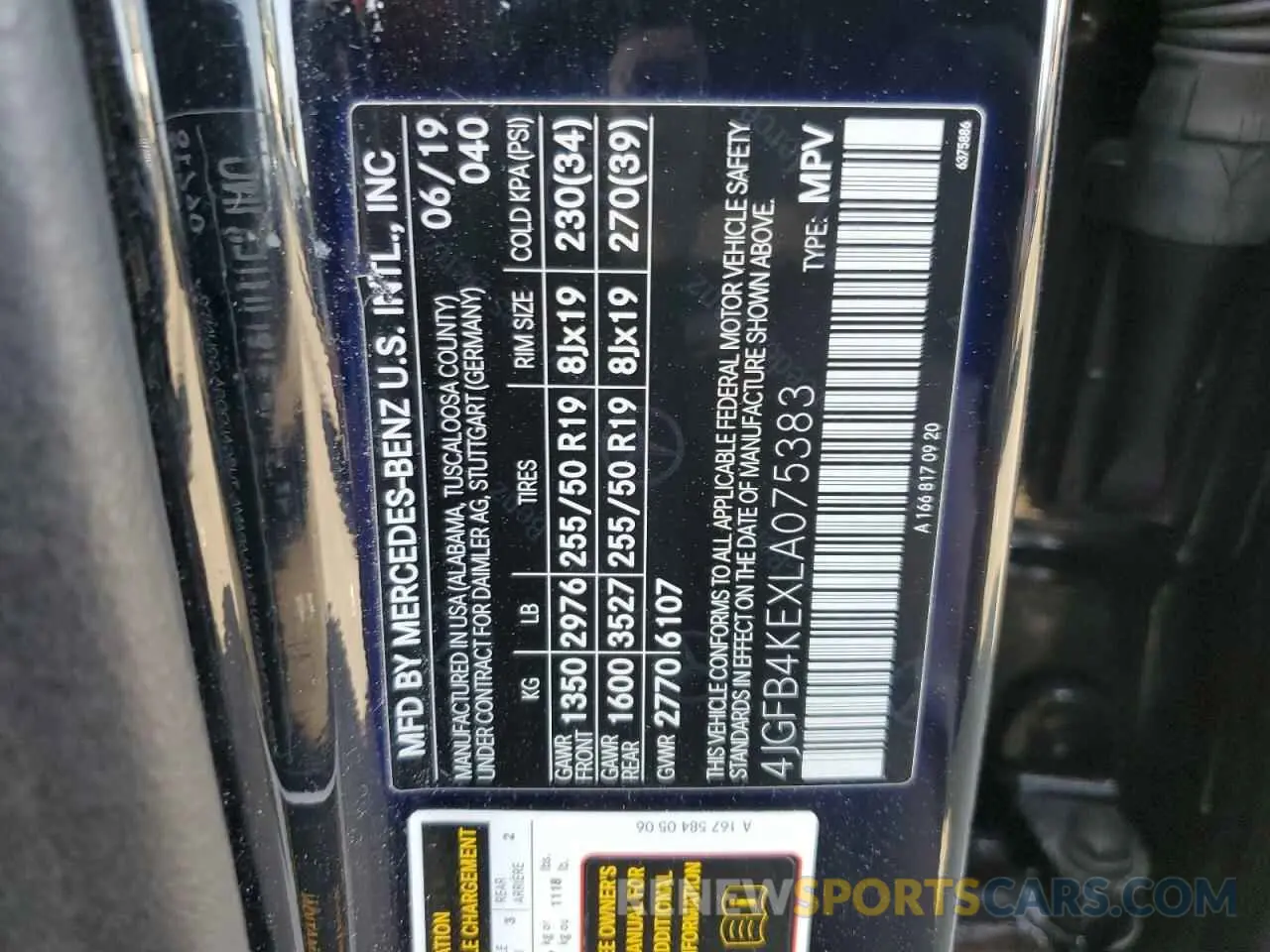 14 Фотография поврежденного автомобиля 4JGFB4KEXLA075383 MERCEDES-BENZ GLE-CLASS 2020