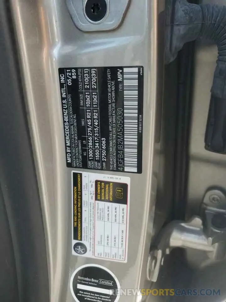 14 Photograph of a damaged car 4JGFB4JB2MA505030 MERCEDES-BENZ GLE-CLASS 2021