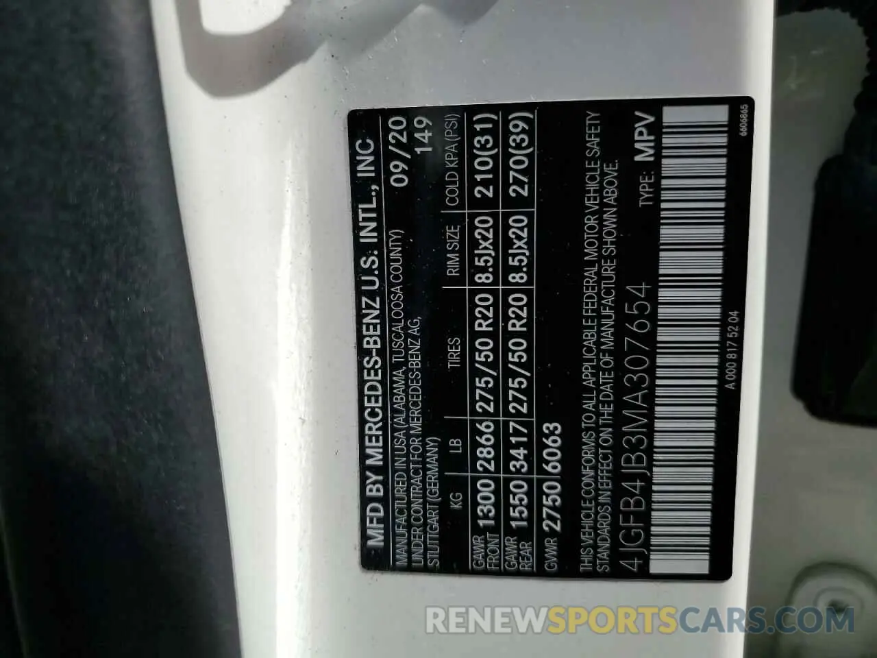 13 Photograph of a damaged car 4JGFB4JB3MA307654 MERCEDES-BENZ GLE-CLASS 2021